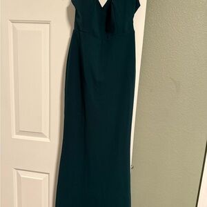 Lulu's Strapless Dark Green Dress
